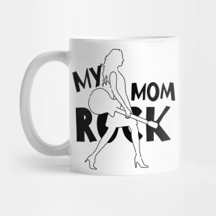 my Mom rock  mothers day quotes design. Mother's Day  banner and giftcard Mug